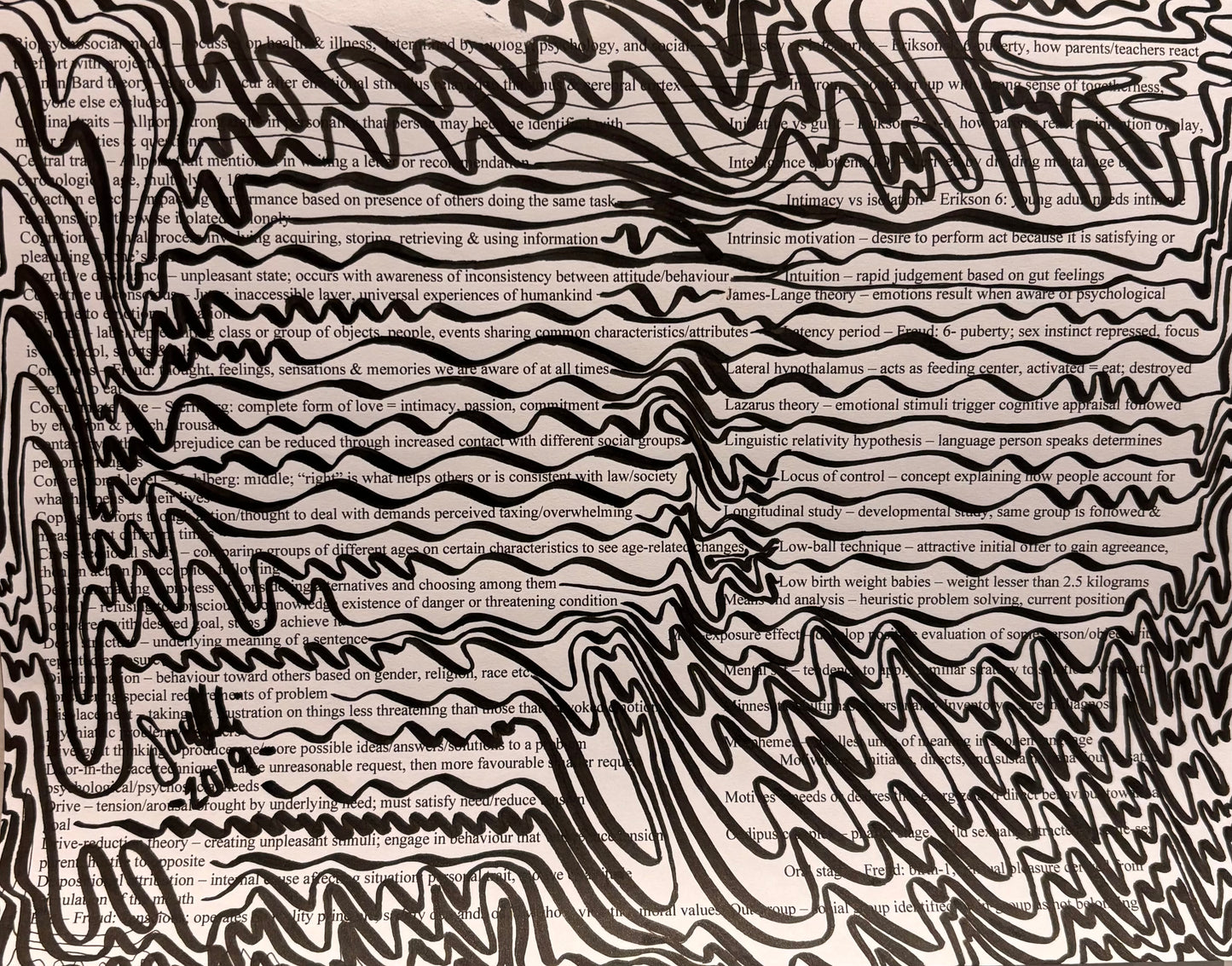 Psychology Notes Original Artwork