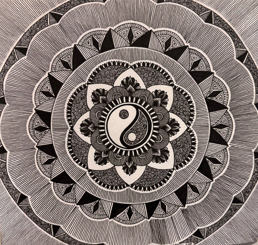 Ying Yang Mandala Original Artwork